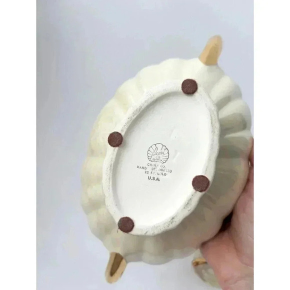 Iridescent 22k Gold Trimed Lustware Vintage Console Bowl 4 creamer sugar Bowls - Picture 10 of 10